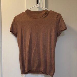 Philosophy Chestnut Short Sleeve Knit Tee